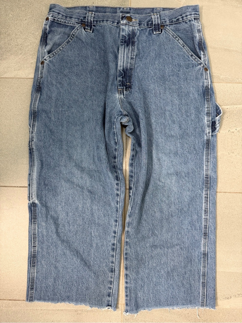 Wrangler Baggy Blue Straight leg Denim Carpenter Jeans
